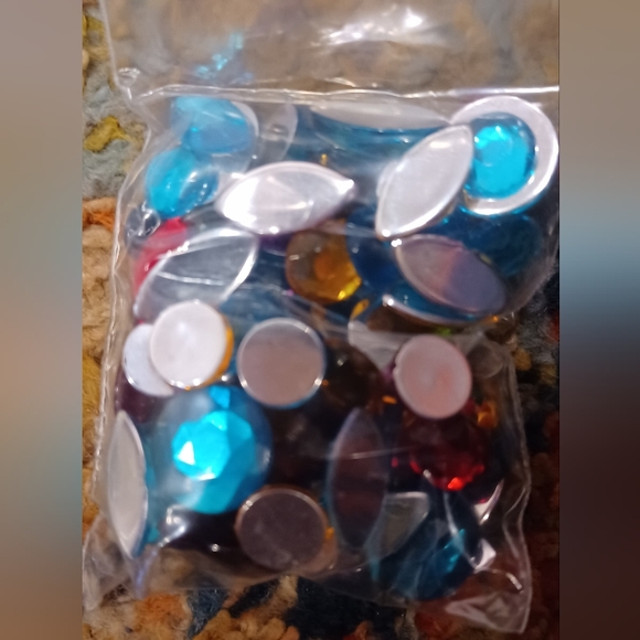 Crystal AB Mix Colors Flat Back Oval Acrylic Rhinestones Beads/Stones,3D Acrylic - Picture 1 of 1